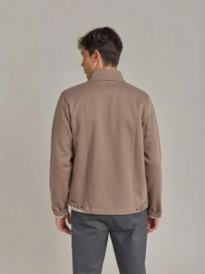 Men Agns B Cardigans Brown Cotton Fleece New Yvan Cardigan