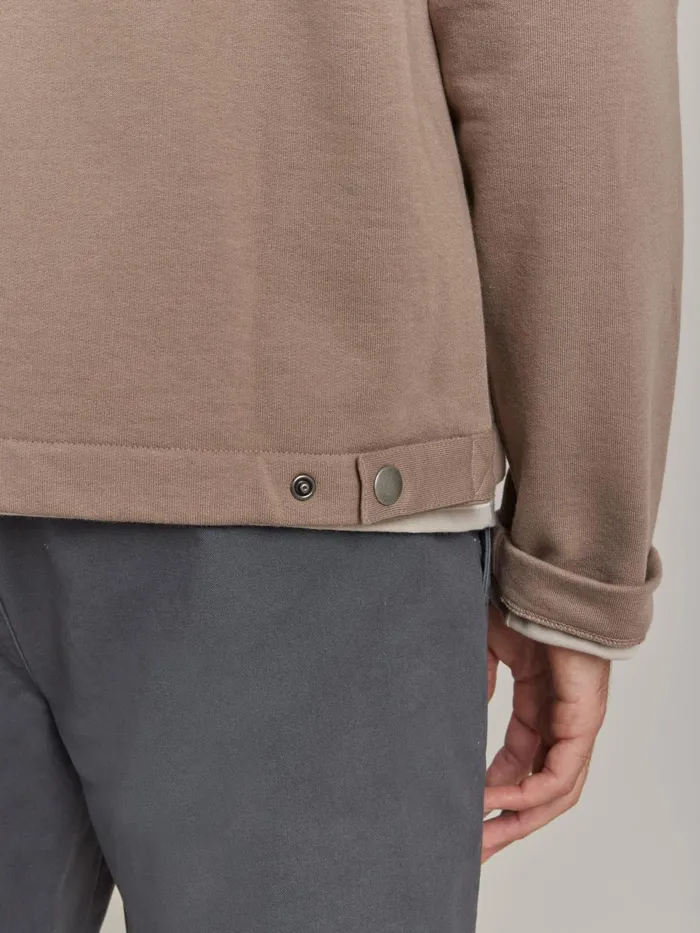 Men Agns B Cardigans Brown Cotton Fleece New Yvan Cardigan