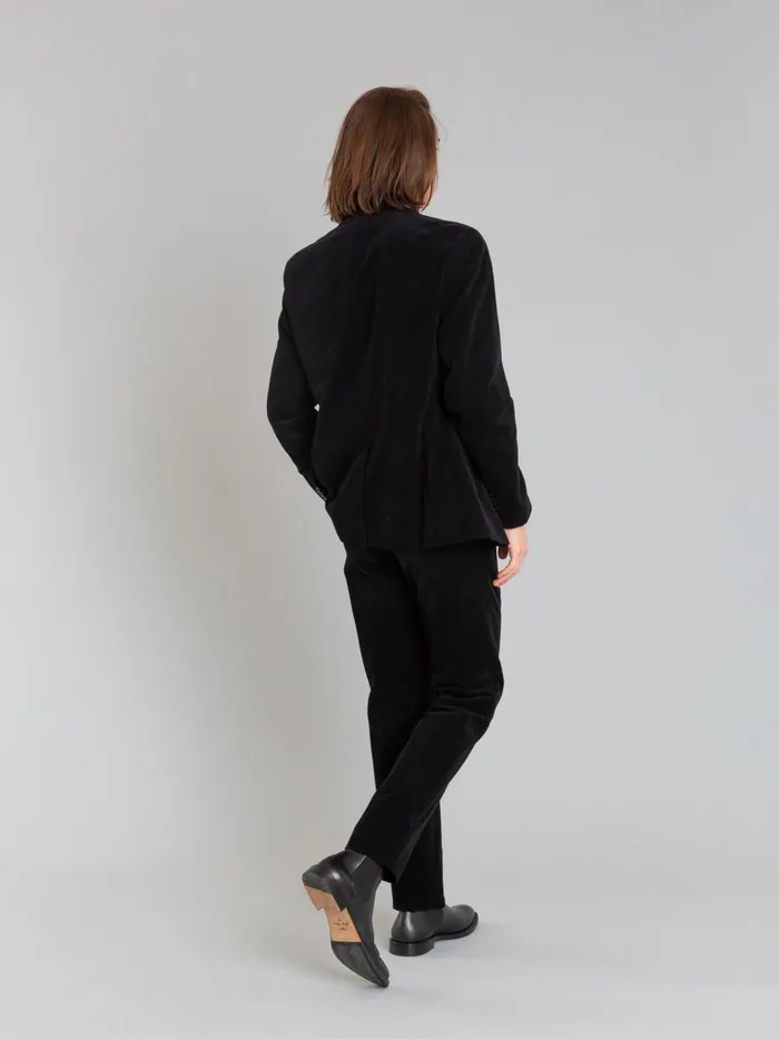 Men Agns B Jackets and Coats Black Corduroy Domino Jacket
