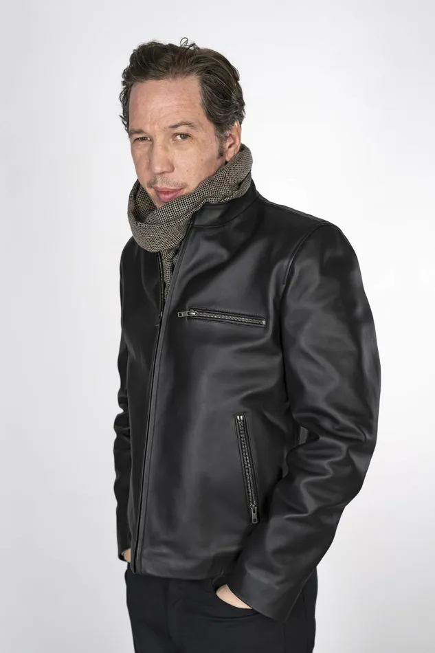 Men Agns B Jackets and Coats Black Leather Jacket Elvis