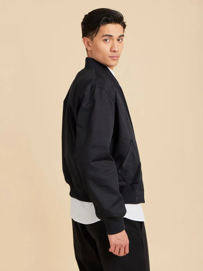Men Agns B Jackets and Coats Black Reversible Cotton Blouson