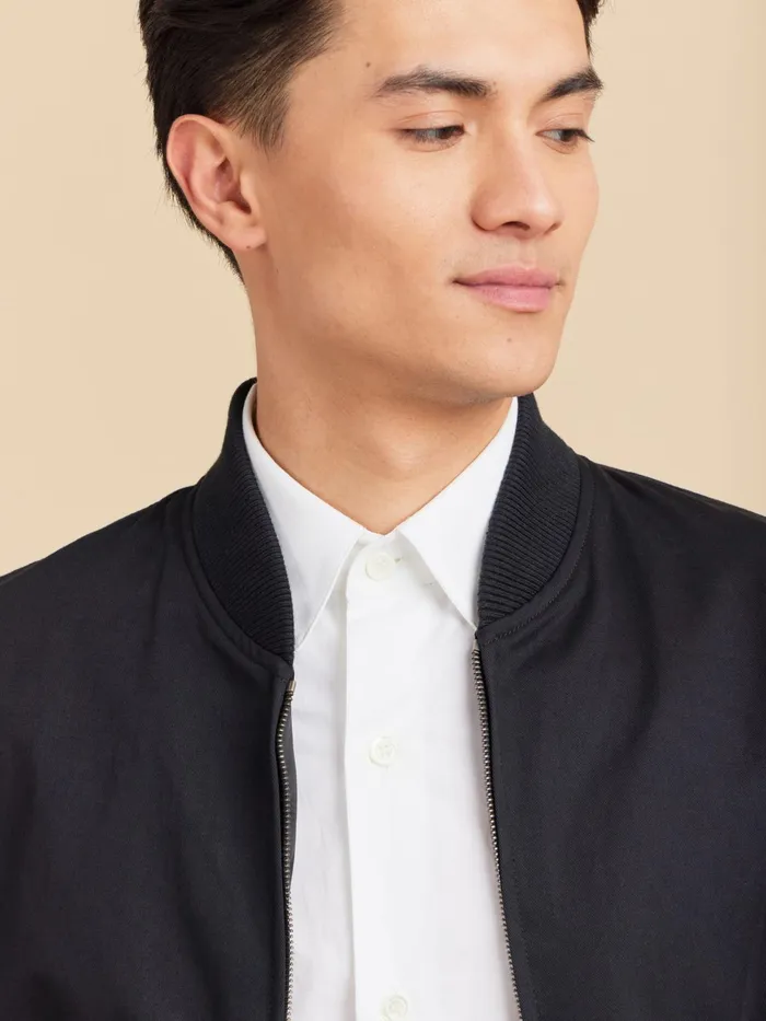 Men Agns B Jackets and Coats Black Reversible Cotton Blouson