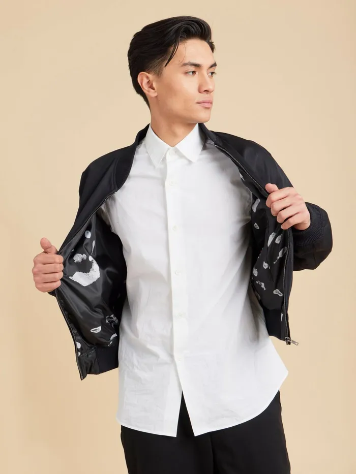Men Agns B Jackets and Coats Black Reversible Cotton Blouson