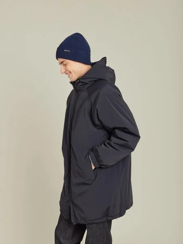 Men Agns B Jackets and Coats Black Technical Fabric Nautilus Parka