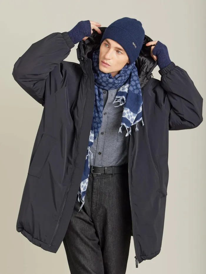 Men Agns B Jackets and Coats Black Technical Fabric Nautilus Parka