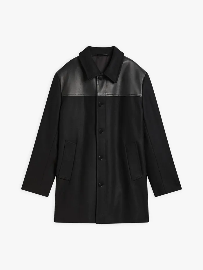 Men Agns B Jackets and Coats Black Wool If Jacket