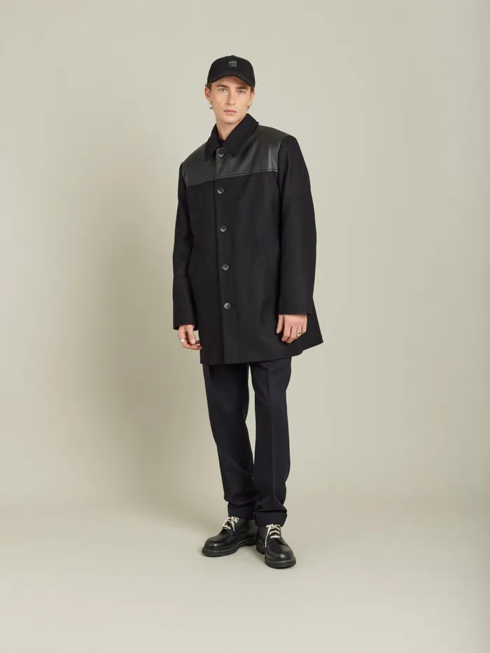 Men Agns B Jackets and Coats Black Wool If Jacket