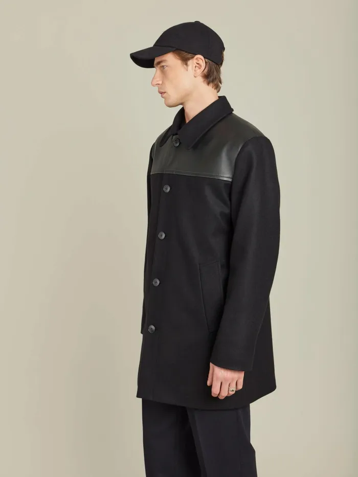 Men Agns B Jackets and Coats Black Wool If Jacket