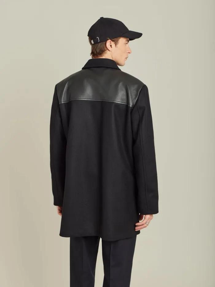 Men Agns B Jackets and Coats Black Wool If Jacket