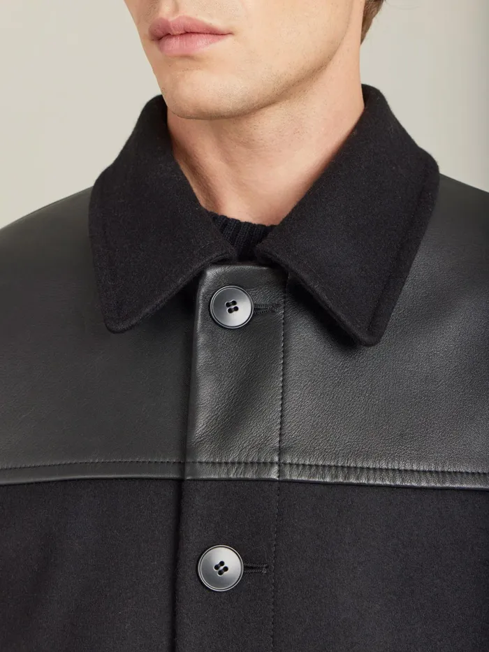 Men Agns B Jackets and Coats Black Wool If Jacket