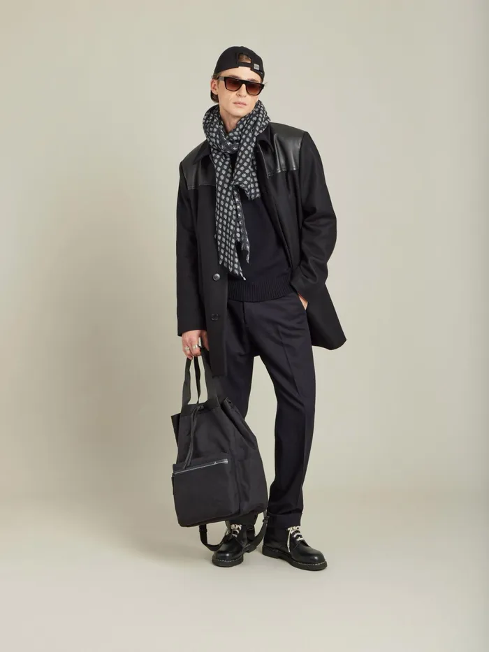 Men Agns B Jackets and Coats Black Wool If Jacket