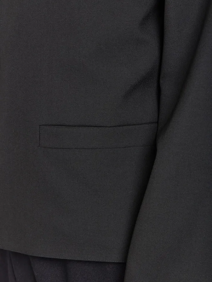 Men Agns B Jackets and Coats Black Worsted Wool Yvan Jacket