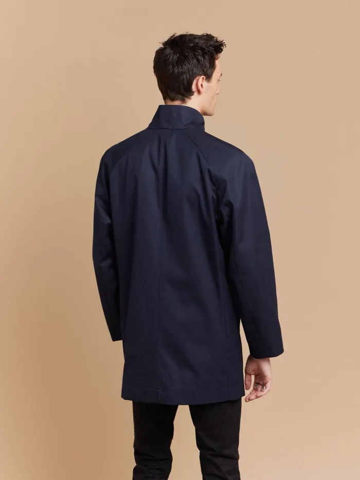 Men Agns B Jackets and Coats Blue Cotton Short Coat