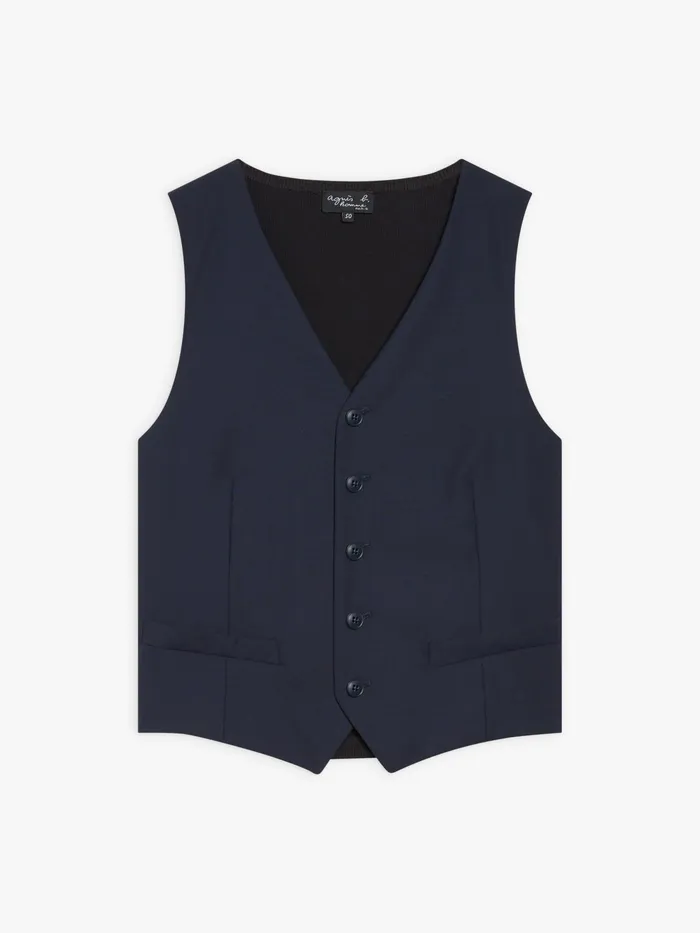 Men Agns B Jackets and Coats Blue Tweed Wool Cardigan