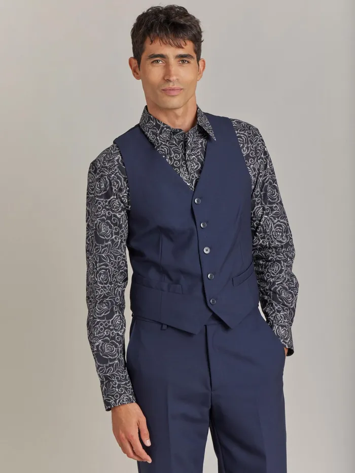 Men Agns B Jackets and Coats Blue Tweed Wool Cardigan