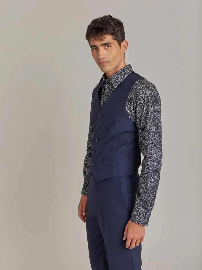 Men Agns B Jackets and Coats Blue Tweed Wool Cardigan