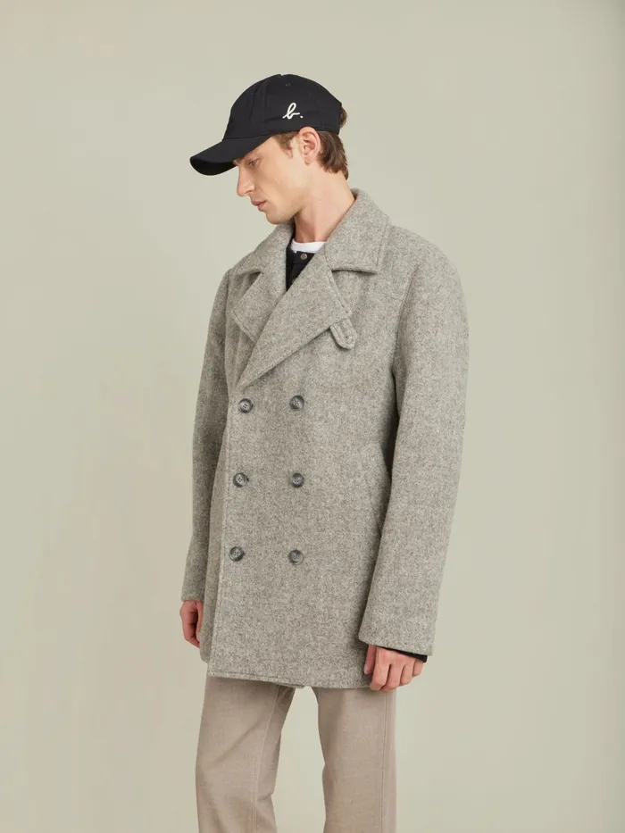 Men Agns B Jackets and Coats Brown Felted Wool Coat