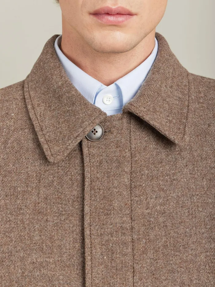 Men Agns B Jackets and Coats Brown Shetland Wool Jacket