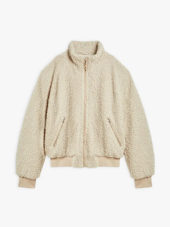Men Agns B Jackets and Coats White Faux Fur Jacket