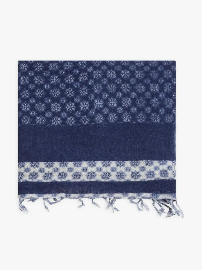 Men Agns B Scarves Blue Wool Claudio Scarf