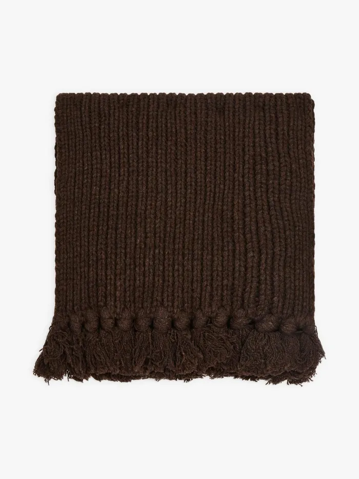 Men Agns B Scarves Brown Wool Scott Scarf