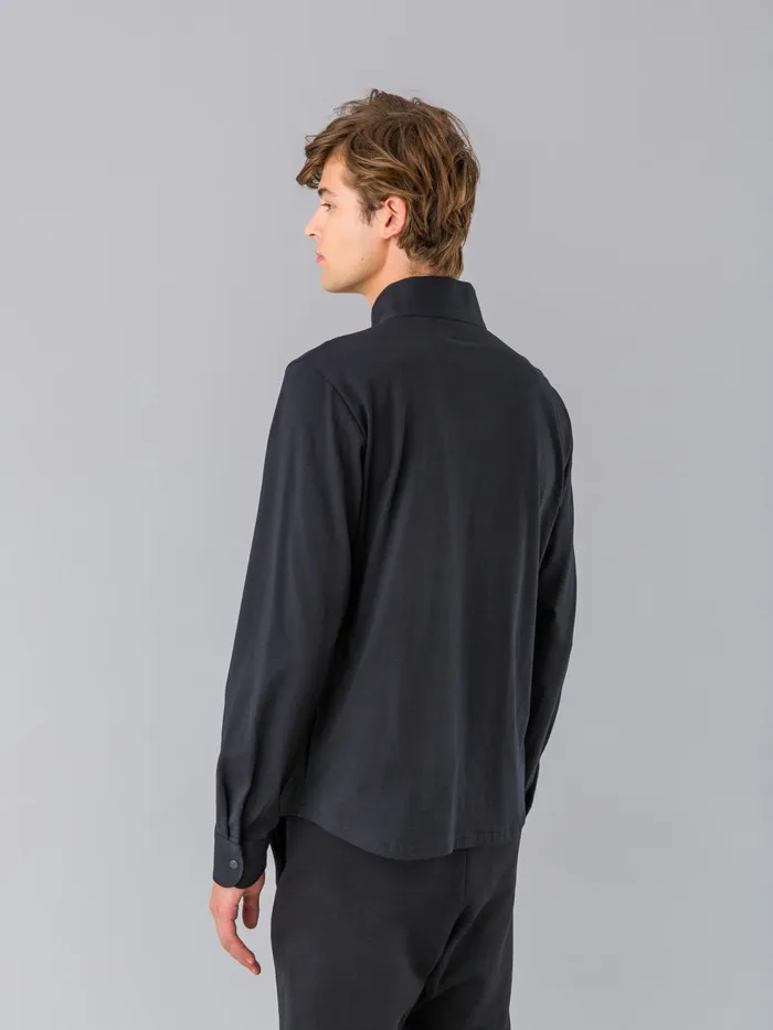 Men Agns B Shirts Black Cotton Lazare Shirt