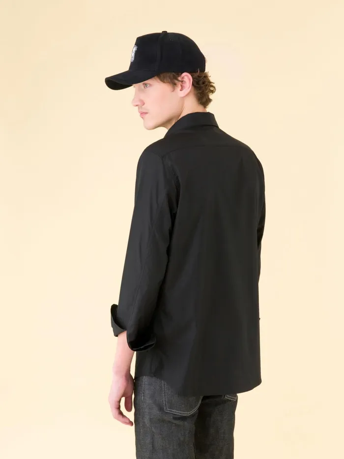 Men Agns B Shirts Black Cotton Poplin Thomas Shirt