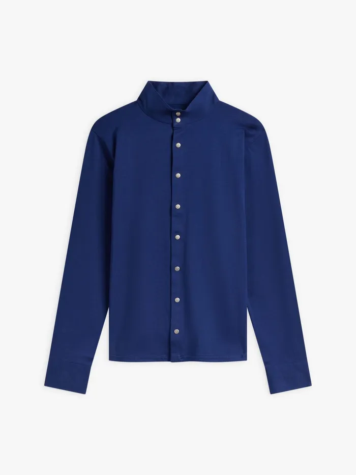 Men Agns B Shirts Blue Cotton Jersey Romeo Shirt