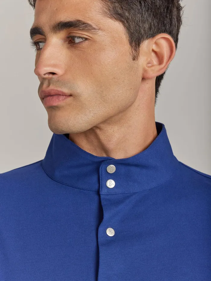 Men Agns B Shirts Blue Cotton Jersey Romeo Shirt
