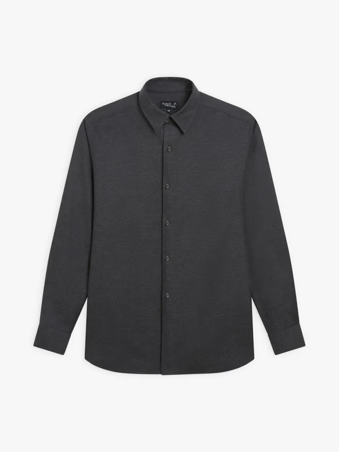 Men Agns B Shirts Grey Cotton Longsleeve Andy Shirt