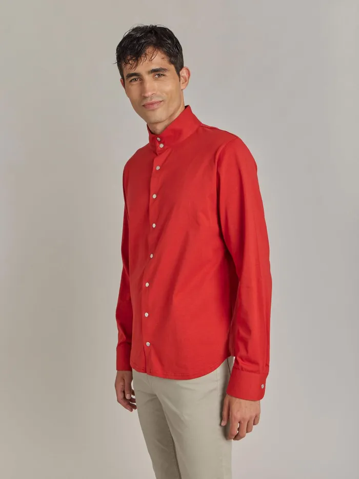 Men Agns B Shirts Red Cotton Jersey Romeo Shirt