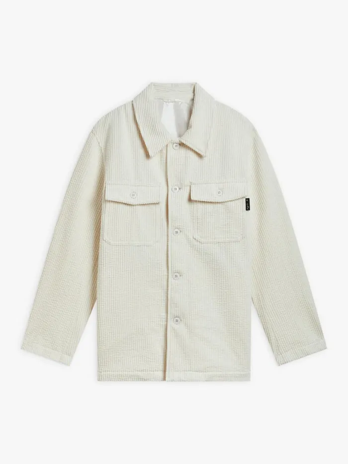 Men Agns B Shirts White Cotton Velours Nao Overshirt