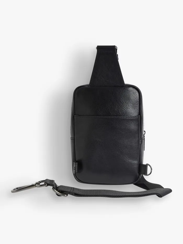 Men Agns B Shoulder Bags Black Leather Scott Shoulder Bag