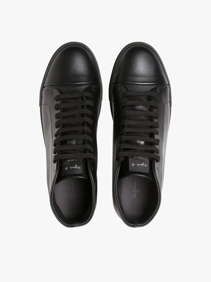 Men Agns B Sneakers Black Leather Rafael Hightop Sneakers