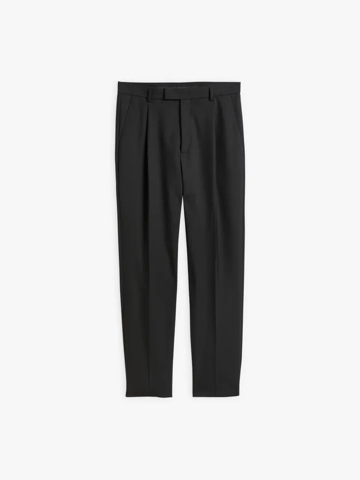 Men Agns B Suits Black Wool Tweed Ibra Trousers