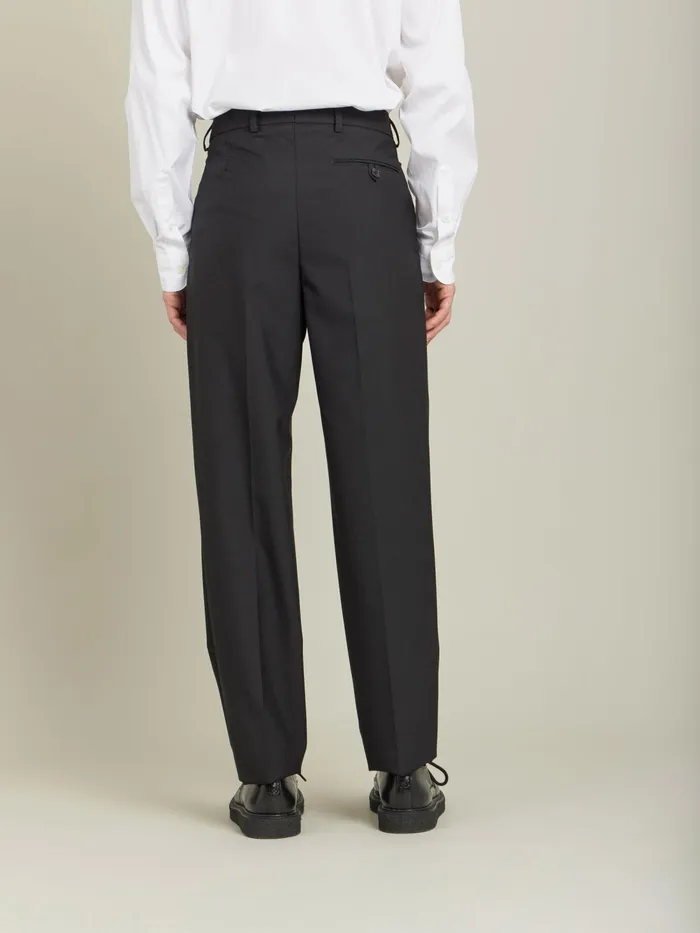 Men Agns B Suits Black Wool Tweed Ibra Trousers