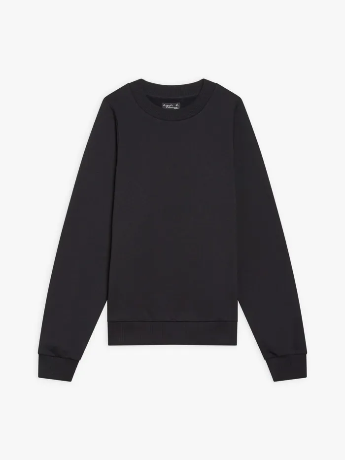 Men Agns B Tshirts and Polo Shirts Black Cotton Fleece Asaf Sweatshirt