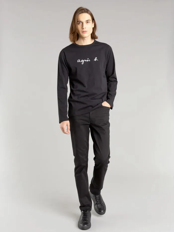Men Agns B Tshirts and Polo Shirts Black Long Sleeves Coulos 034agns034 B Tshirt