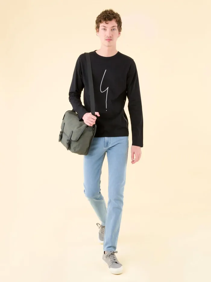 Men Agns B Tshirts and Polo Shirts Black Long Sleeves Coulos 034irony Mark034 Tshirt