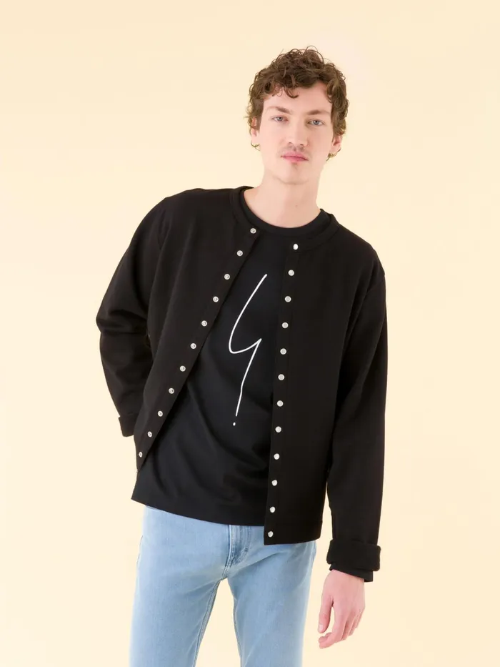 Men Agns B Tshirts and Polo Shirts Black Long Sleeves Coulos 034irony Mark034 Tshirt