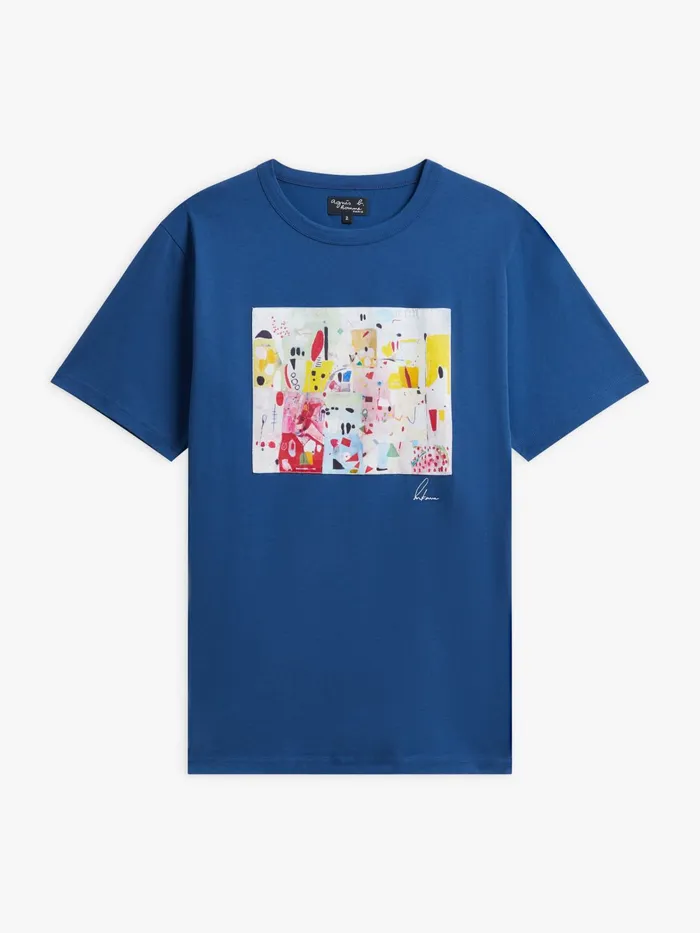 Men Agns B Tshirts and Polo Shirts Blue Cotton Brando Tshirt Artist Lu Ferreira Men Agns B Tshirts and Polo Shirts Blue Cotton Brando Tshirt Artist Lu Ferreira