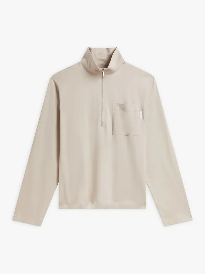 Men Agns B Tshirts and Polo Shirts Grey Cotton Jersey Kent Polo Shirt