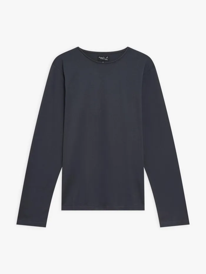 Men Agns B Tshirts and Polo Shirts Grey Cotton Jersey Roulotte Tshirt