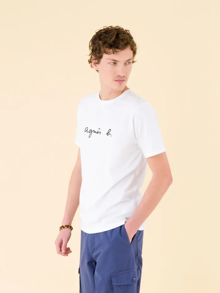 Men Agns B Tshirts and Polo Shirts White Short Sleeves Coulos 034agns B034 Tshirt