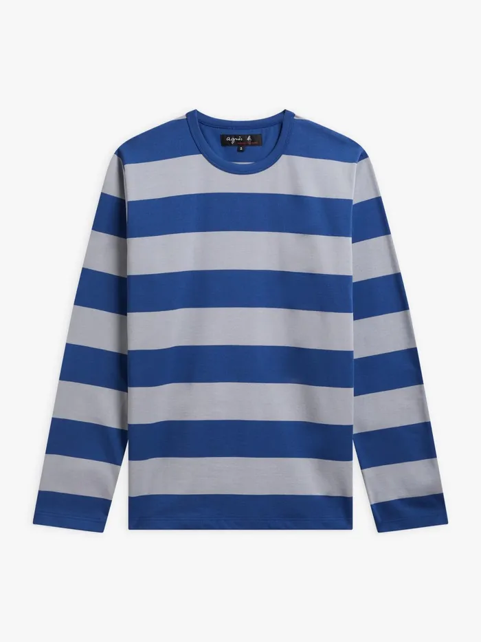 Men Agns B Tshirts and Polo Shirts Wide Striped Coulos Tshirt