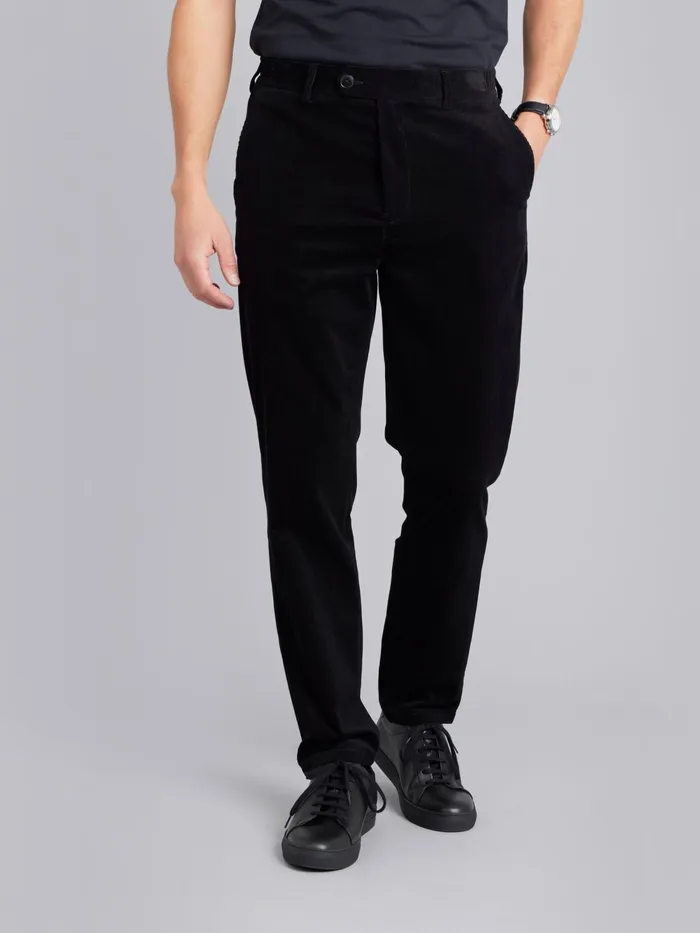 Men Agns B Trousers Black Corduroy Noamm Trousers