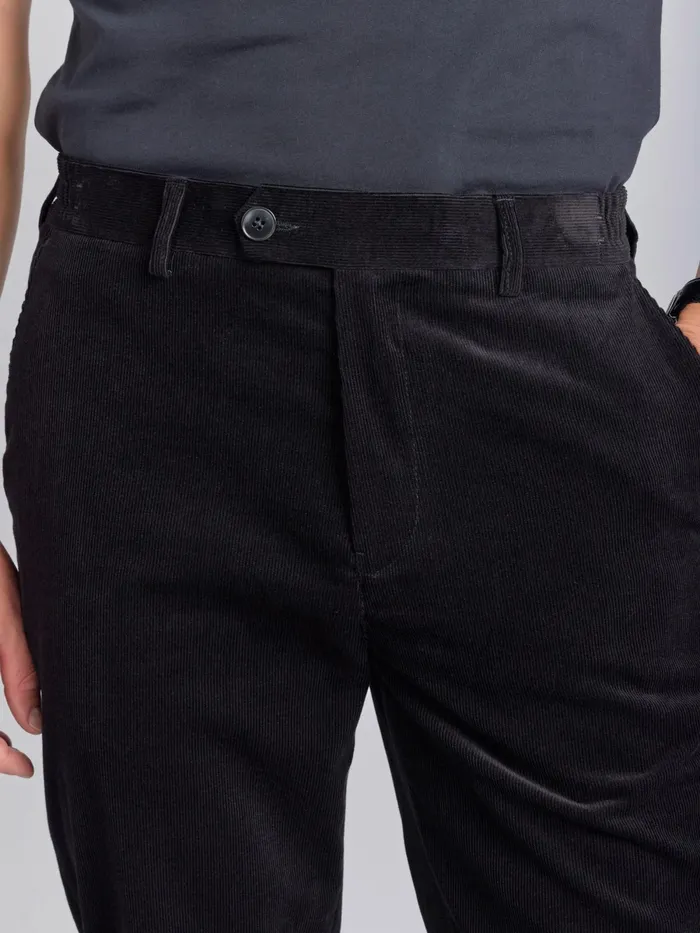 Men Agns B Trousers Black Corduroy Noamm Trousers