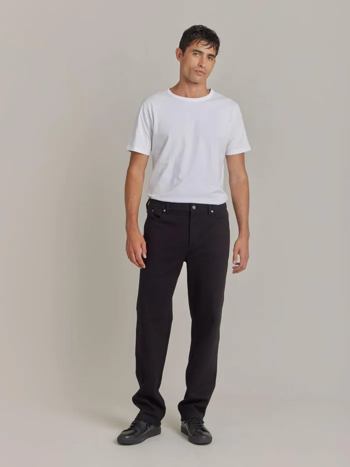 Men Agns B Trousers Black Cotton Jersey Regular Jeans