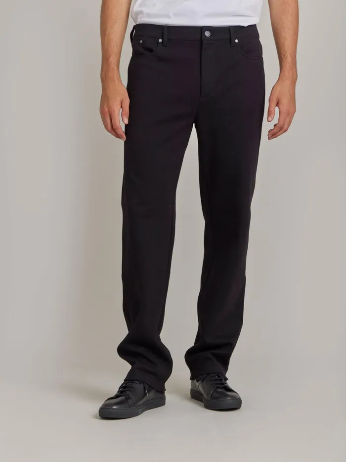 Men Agns B Trousers Black Cotton Jersey Regular Jeans