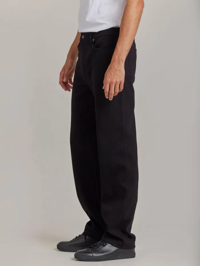 Men Agns B Trousers Black Cotton Jersey Regular Jeans